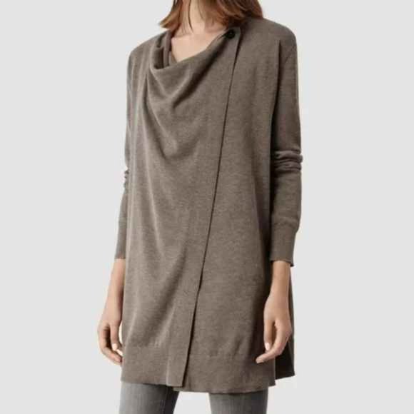 All Saints Bernt Jacque cardigan Sz 10 - Picture 1 of 15
